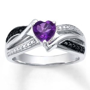 Amethyst Heart Ring